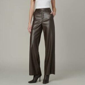 Joe's Jeans chocolate vegan leather Mia pants